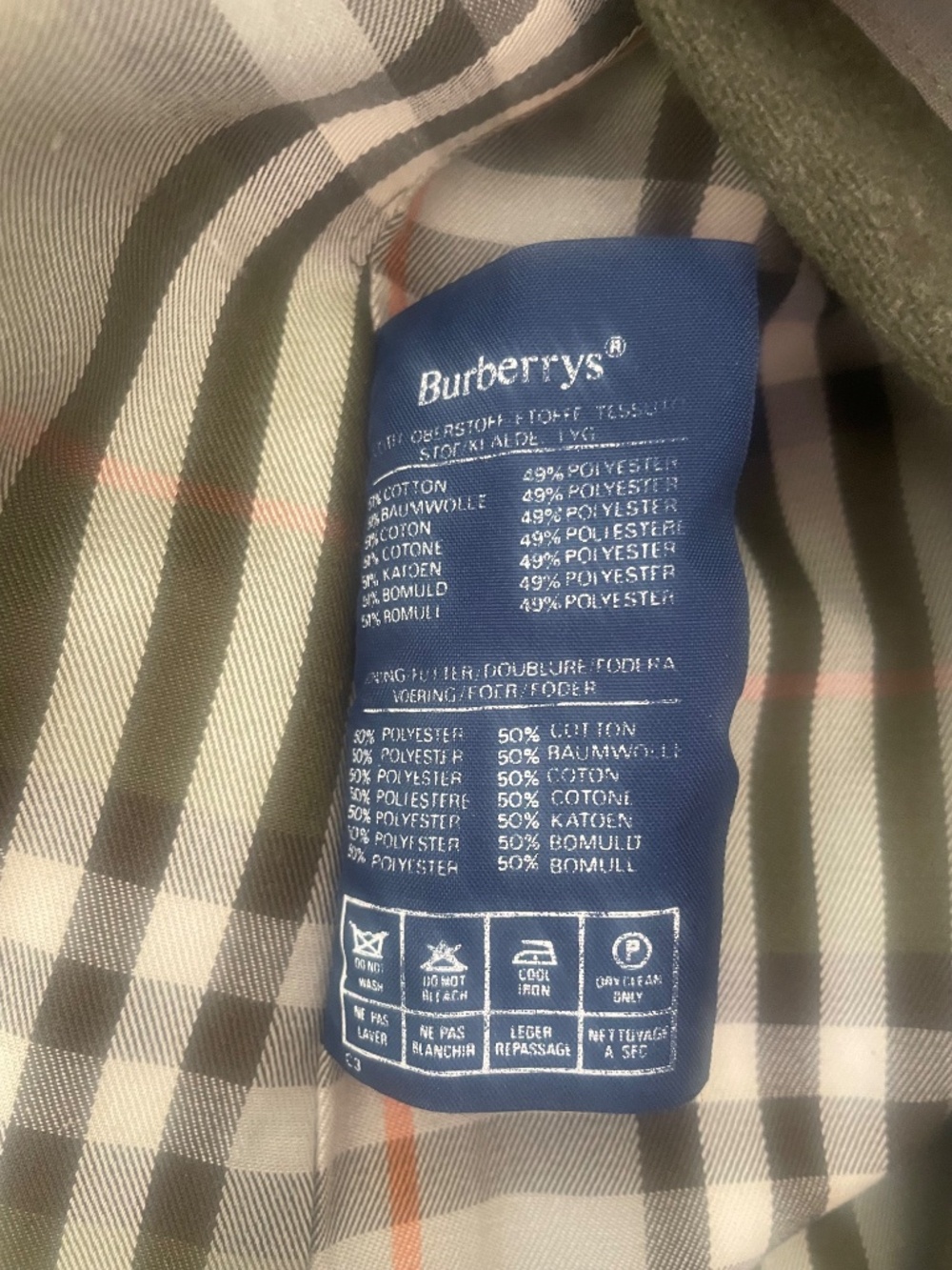 Vintage 1994 Burberrys 'Selkirk' Trench Coat Olive Green Full Set 3-in-1 Size 12 - Picture 5 of 16